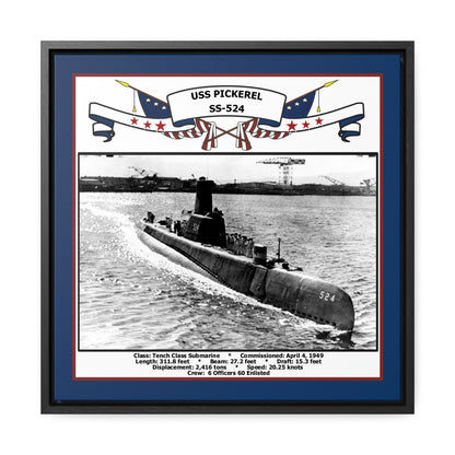 USS Pickerel SS-524 Navy Floating Frame Photo Front View