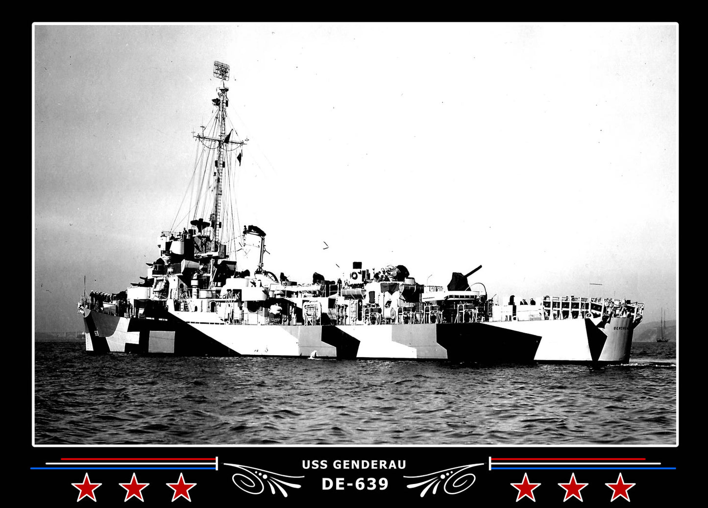 USS Genderau DE-639 Canvas Photo Print