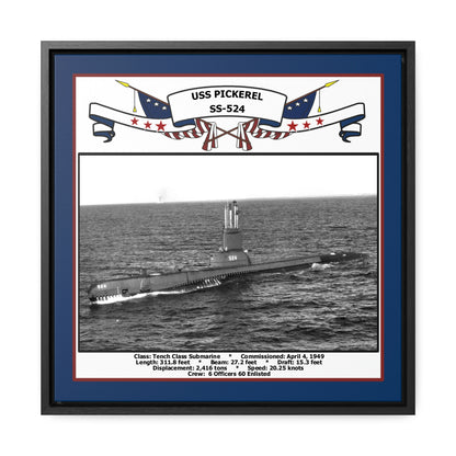 USS Pickerel SS-524 Navy Floating Frame Photo Front View
