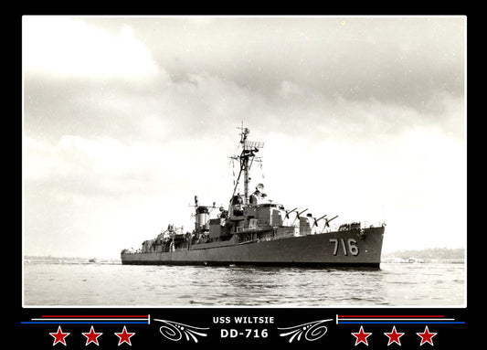 USS Wiltsie DD-716 Canvas Photo Print