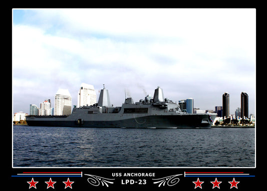 USS Anchorage LPD23 Canvas Photo Print