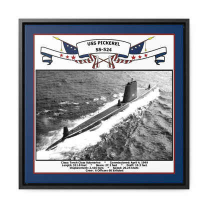 USS Pickerel SS-524 Navy Floating Frame Photo Front View