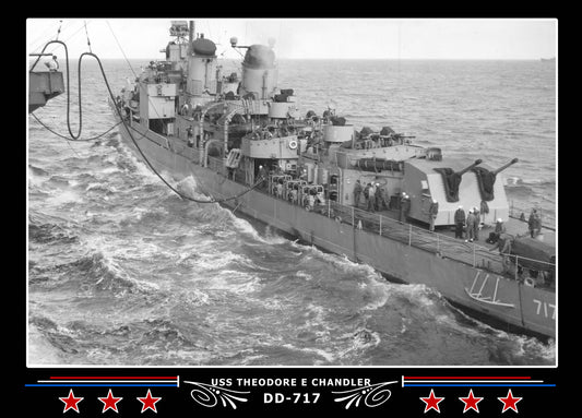 USS Theodore E Chandler DD-717 Canvas Photo Print