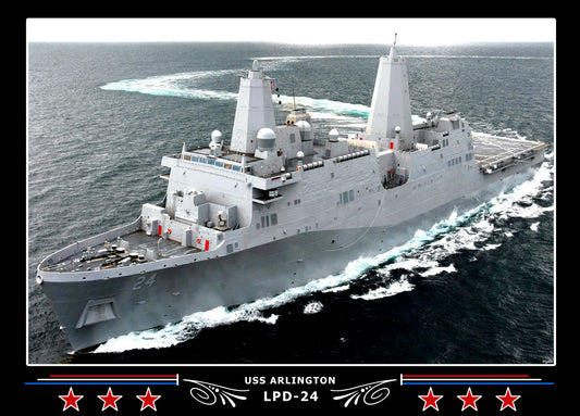 USS Arlington LPD24 Canvas Photo Print
