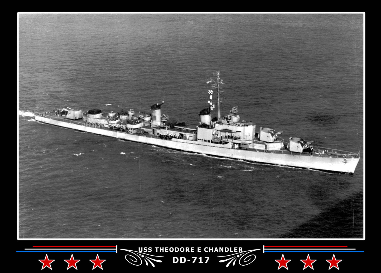 USS Theodore E Chandler DD-717 Canvas Photo Print