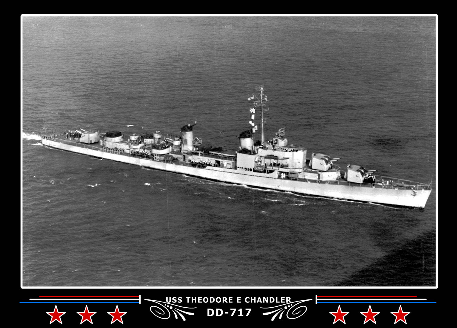 USS Theodore E Chandler DD-717 Canvas Photo Print