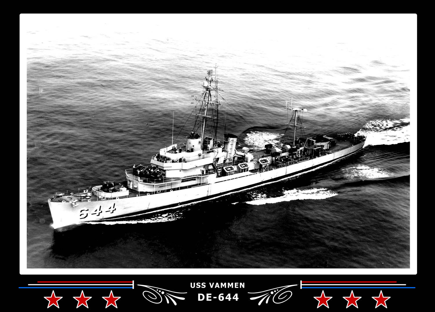 USS Vammen DE-644 Canvas Photo Print