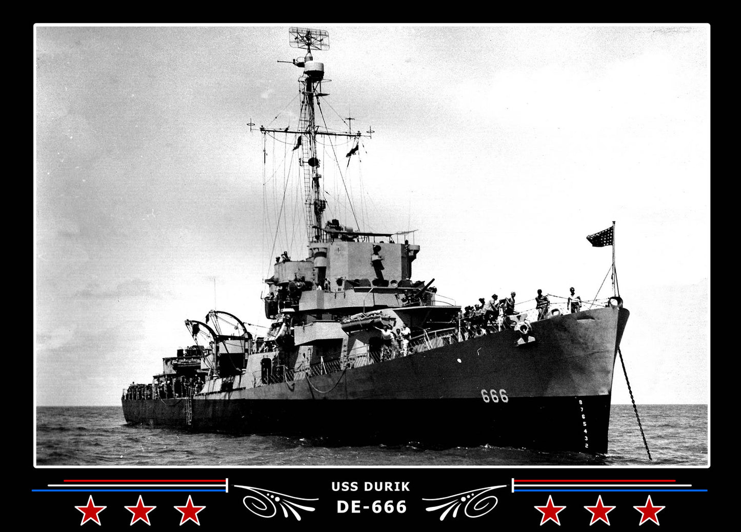USS Durik DE-666 Canvas Photo Print