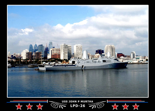 USS John P Murtha LPD26 Canvas Photo Print