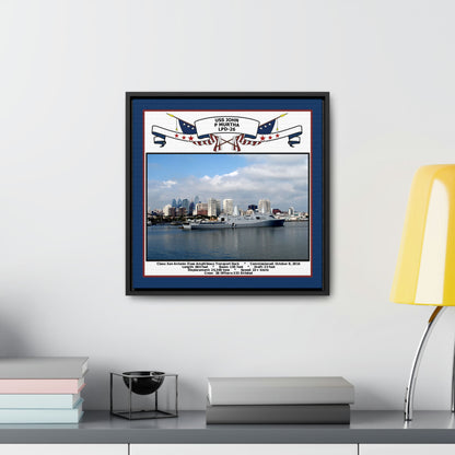 USS John P Murtha LPD-26 Navy Floating Frame Photo Desk View