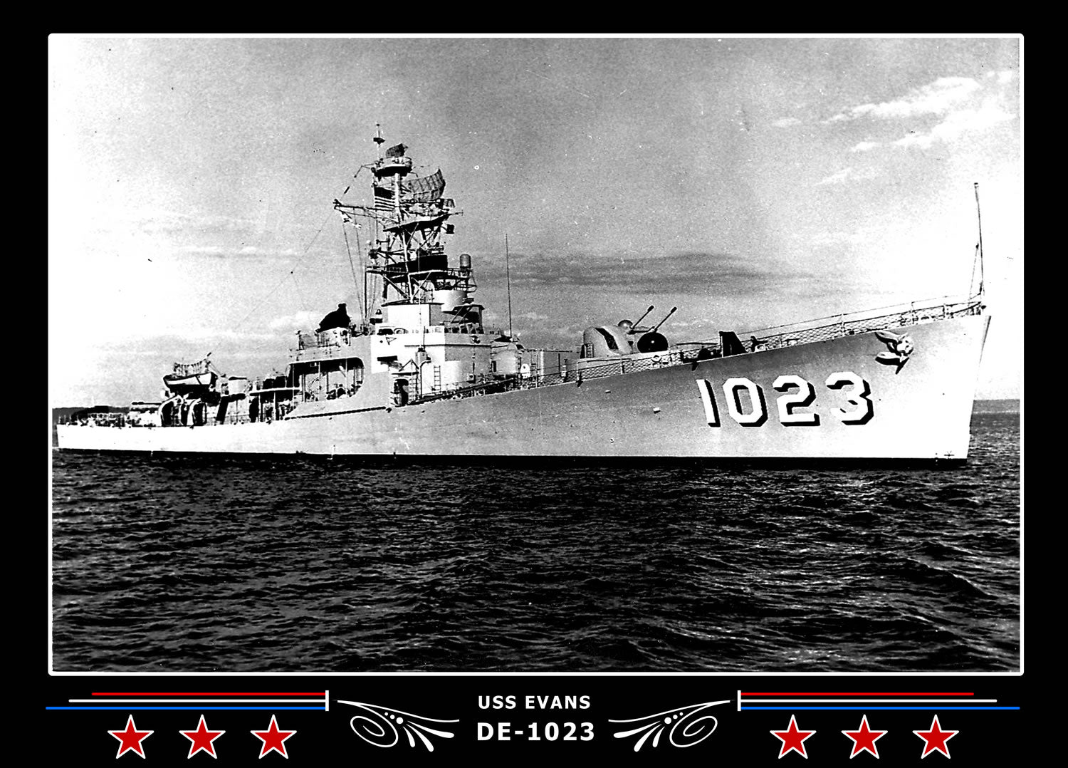 USS Evans DE-1023 Canvas Photo Print