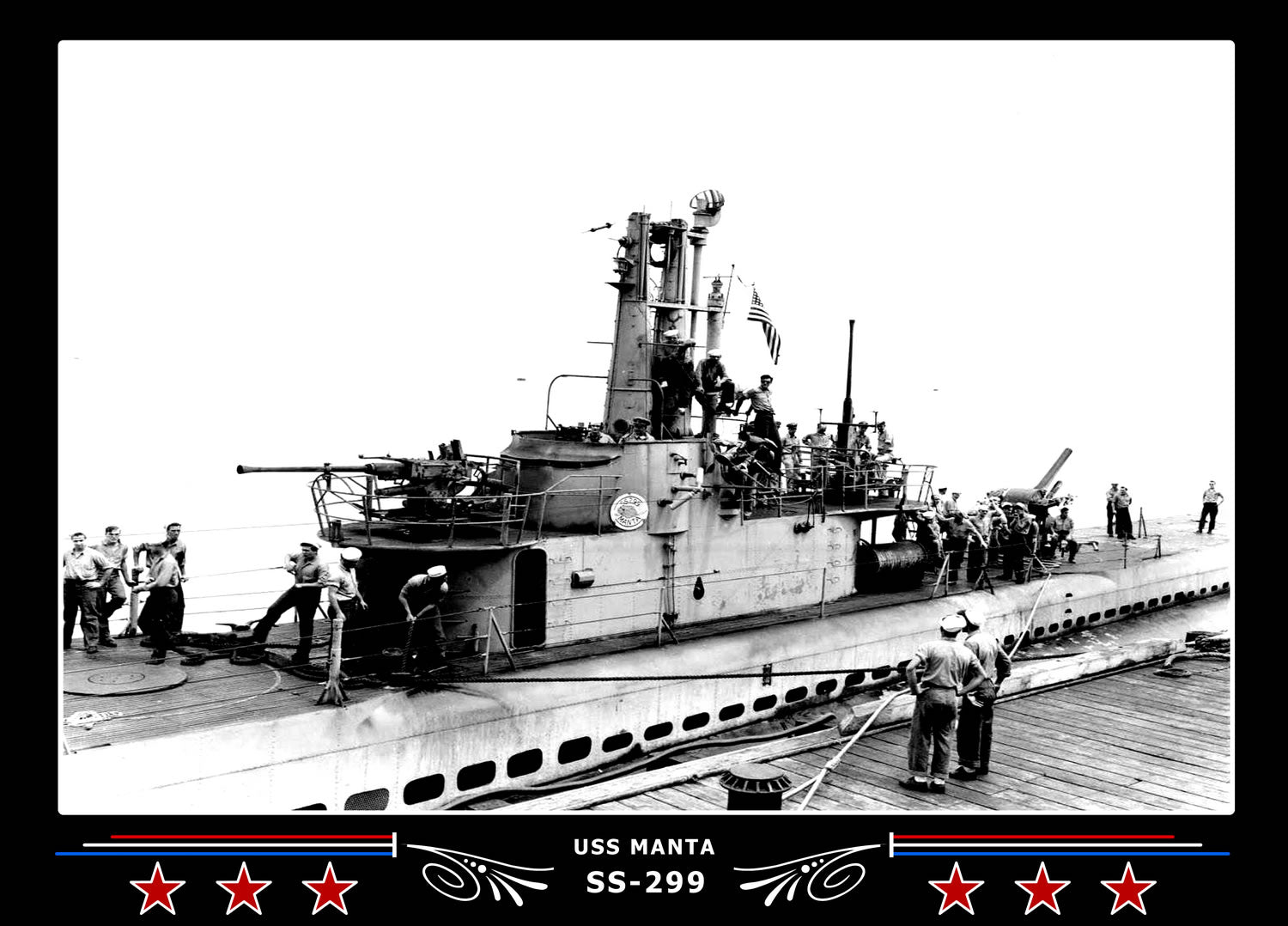 USS Manta SS-299 Canvas Photo Print