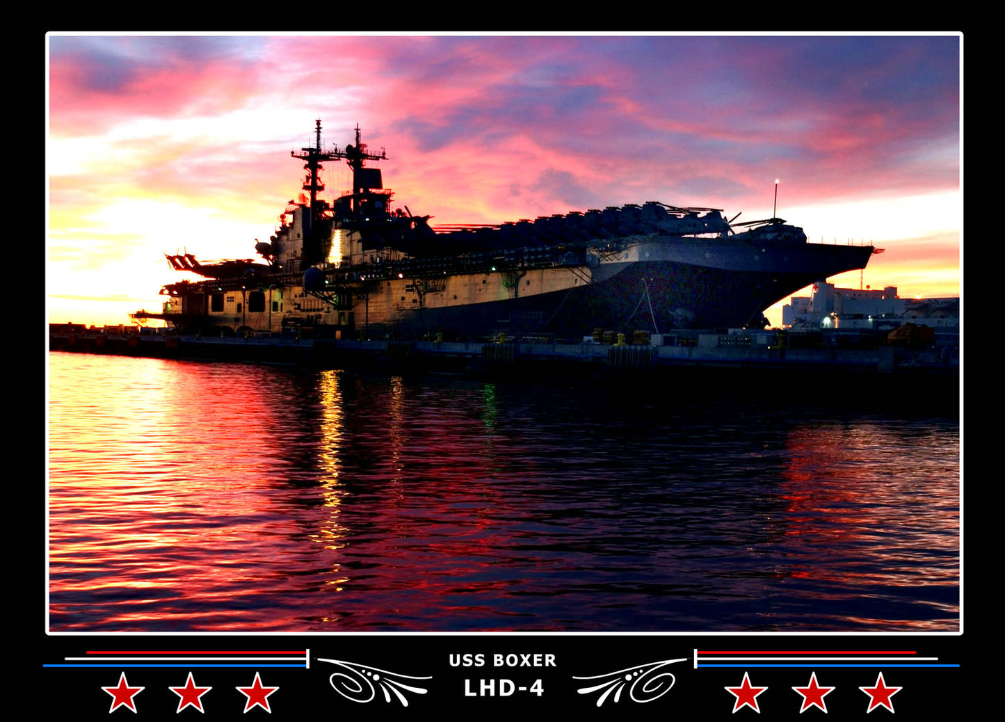 USS Boxer LHD4 Canvas Photo Print