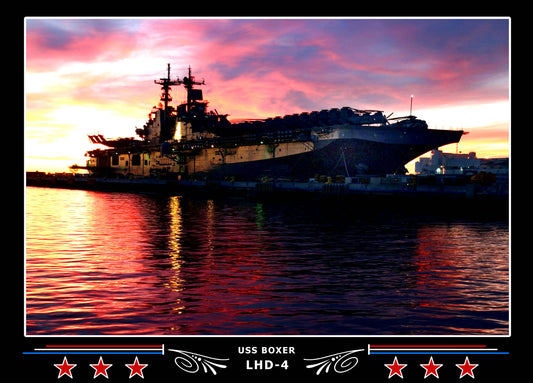 USS Boxer LHD4 Canvas Photo Print