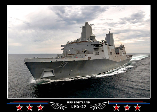 USS Portland LPD27 Canvas Photo Print