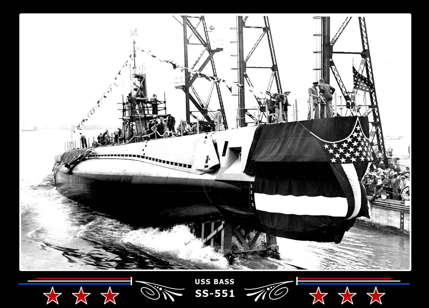 USS Bass SS-551 Canvas Photo Print