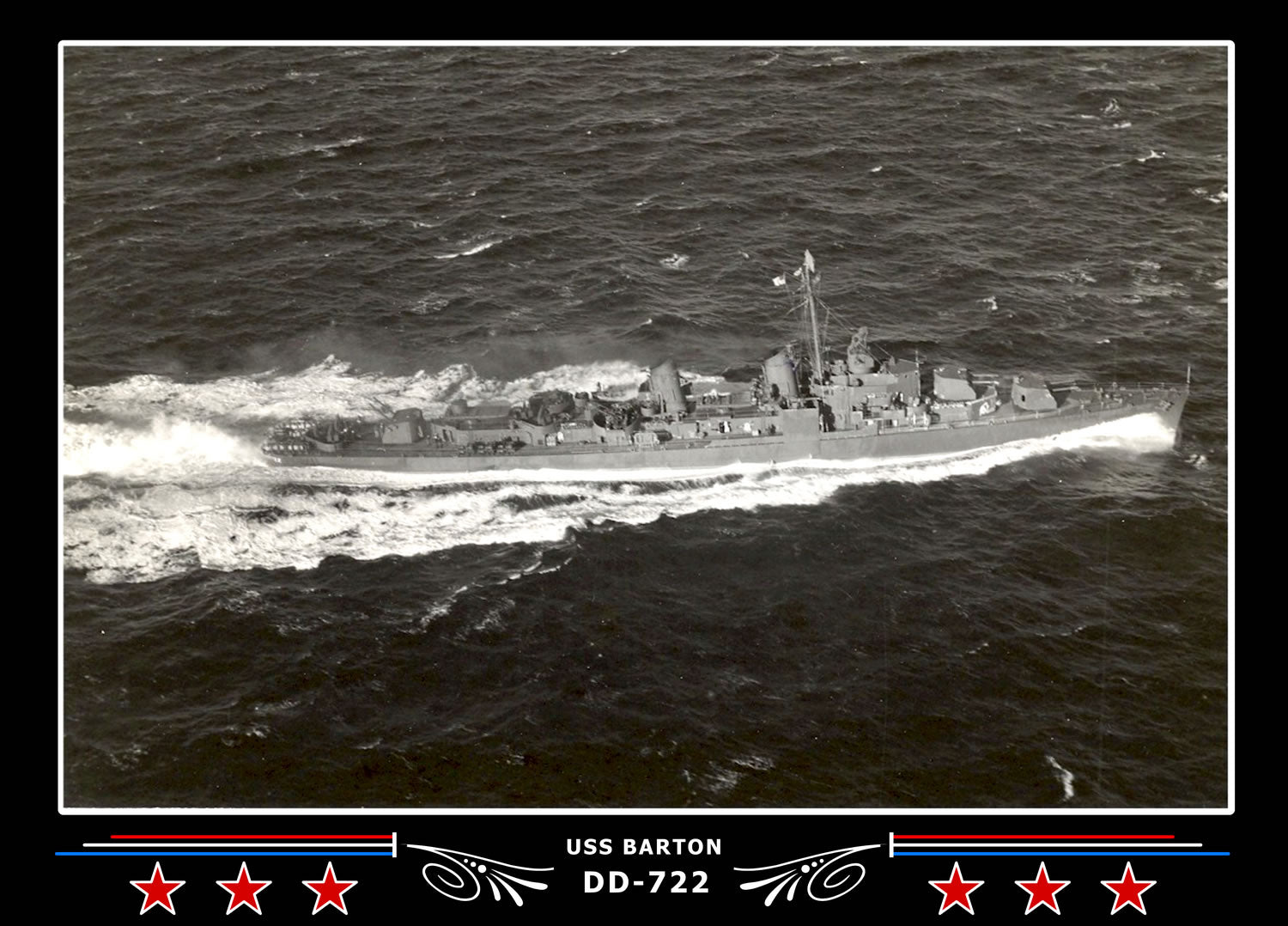 USS Barton DD-722 Canvas Photo Print