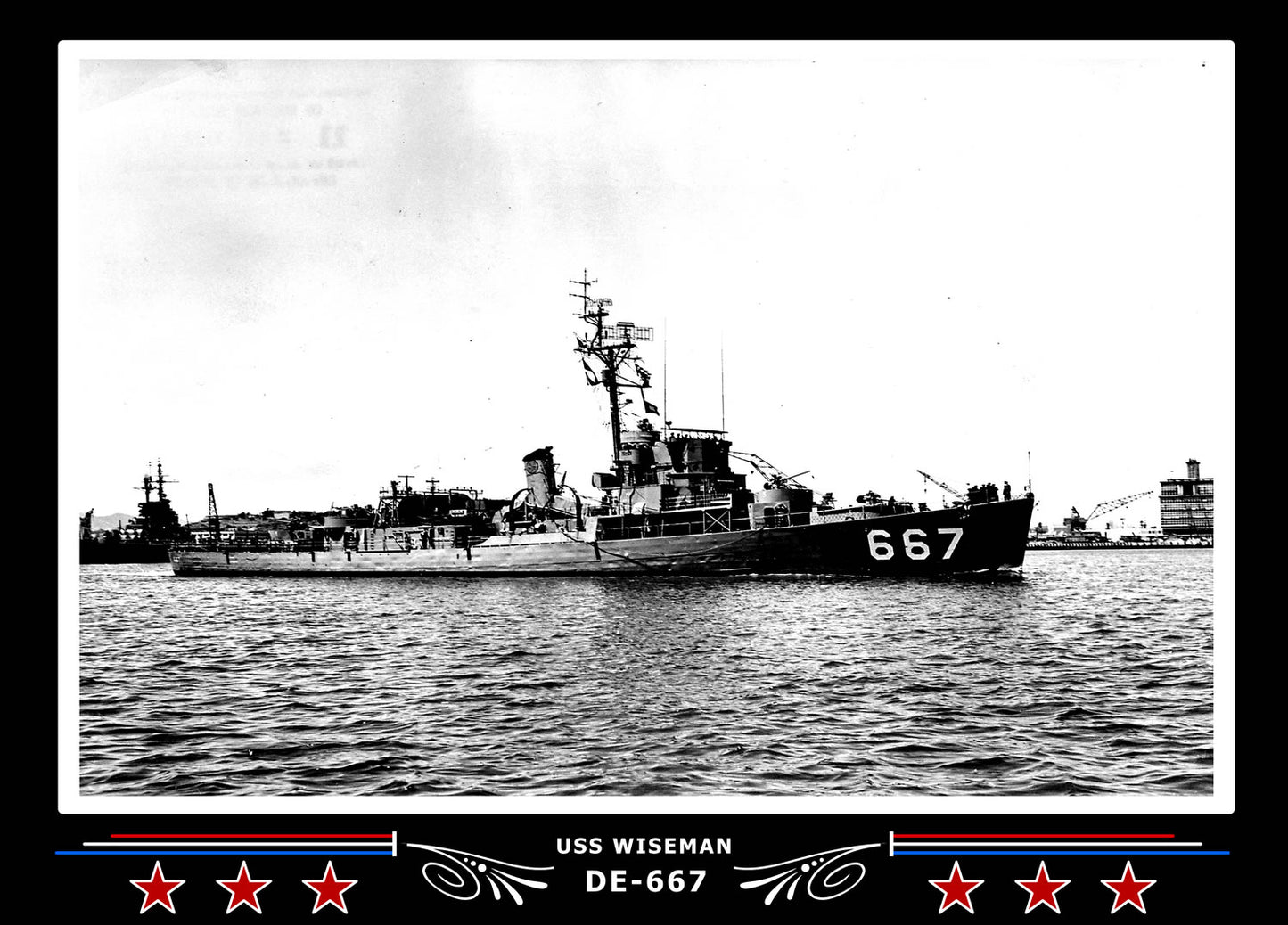 USS Wiseman DE-667 Canvas Photo Print