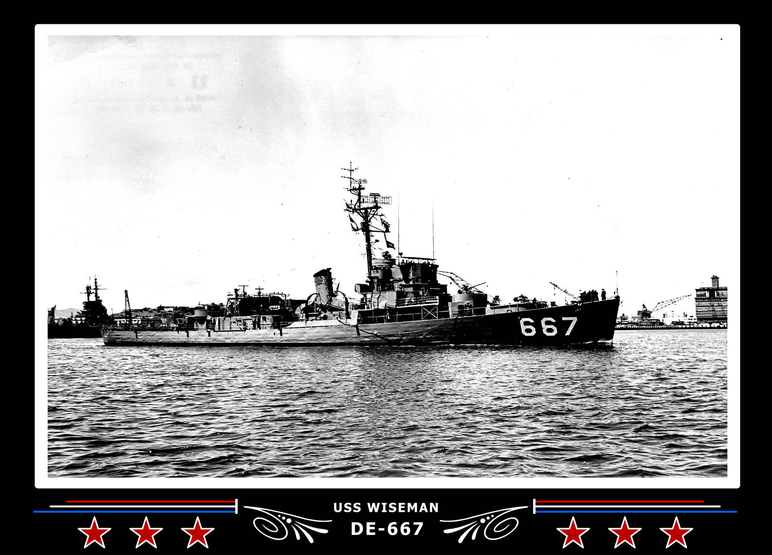 USS Wiseman DE-667 Canvas Photo Print