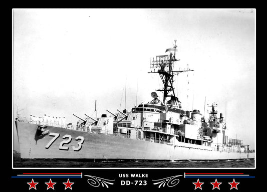 USS Walke DD-723 Canvas Photo Print
