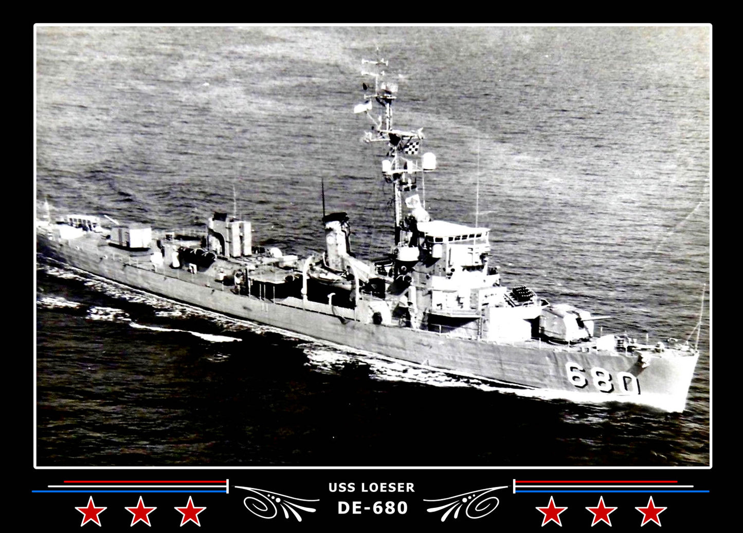 USS Loeser DE-680 Canvas Photo Print