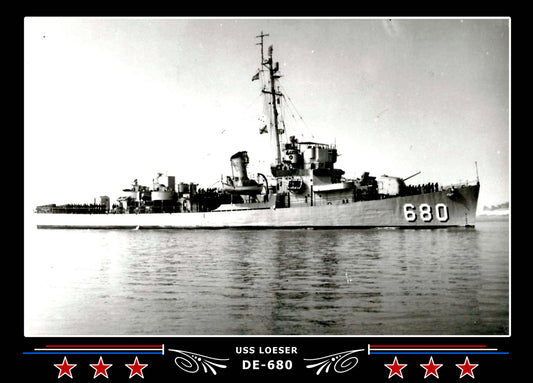 USS Loeser DE-680 Canvas Photo Print