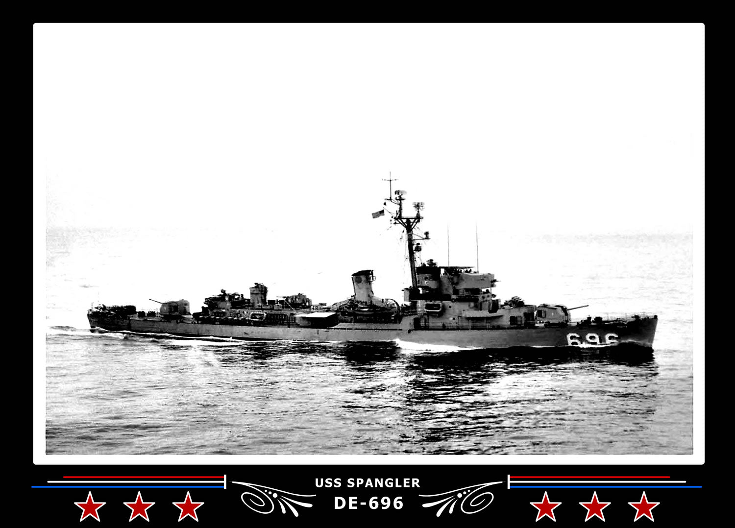 USS Spangler DE-696 Canvas Photo Print