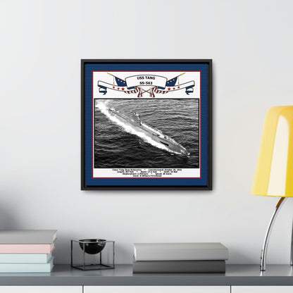 USS Tang SS-563 Navy Floating Frame Photo Desk View