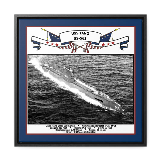 USS Tang SS-563 Navy Floating Frame Photo Front View