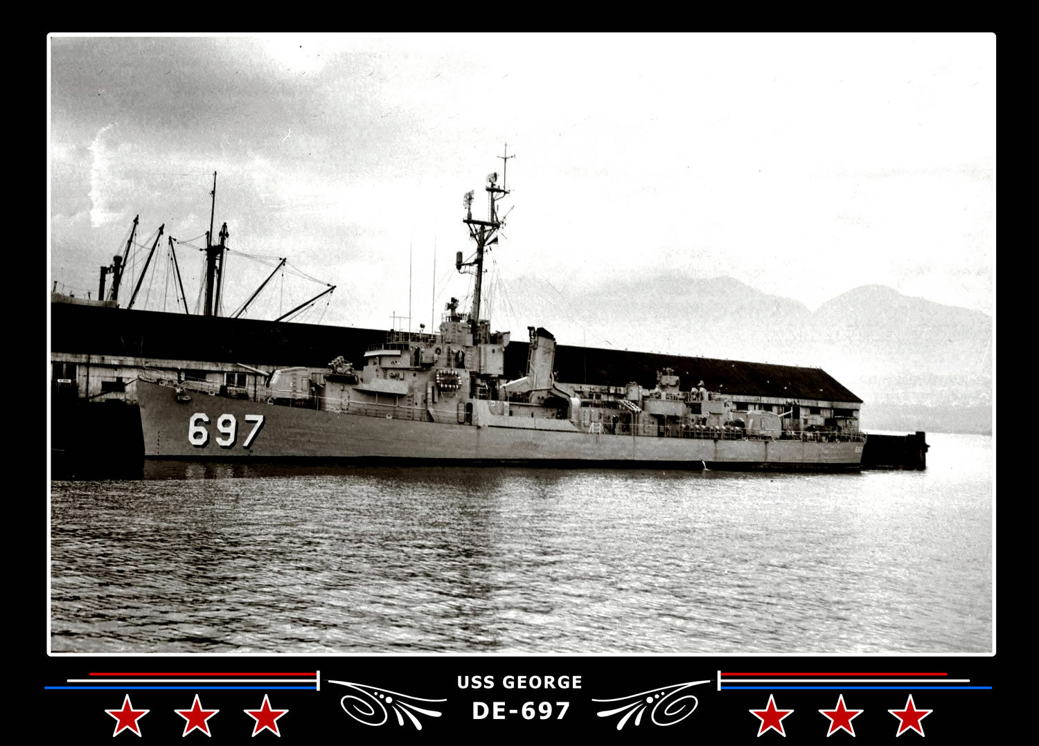 USS George DE-697 Canvas Photo Print
