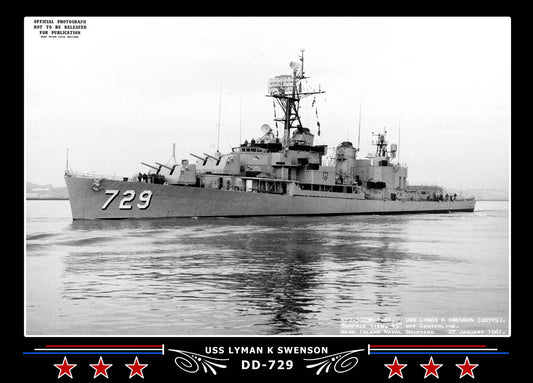 USS Lyman K Swenson DD-729 Canvas Photo Print