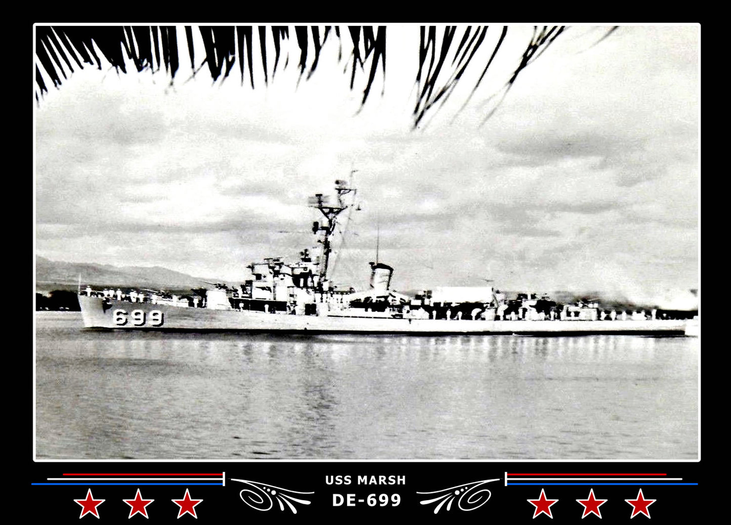 USS Marsh DE-699 Canvas Photo Print