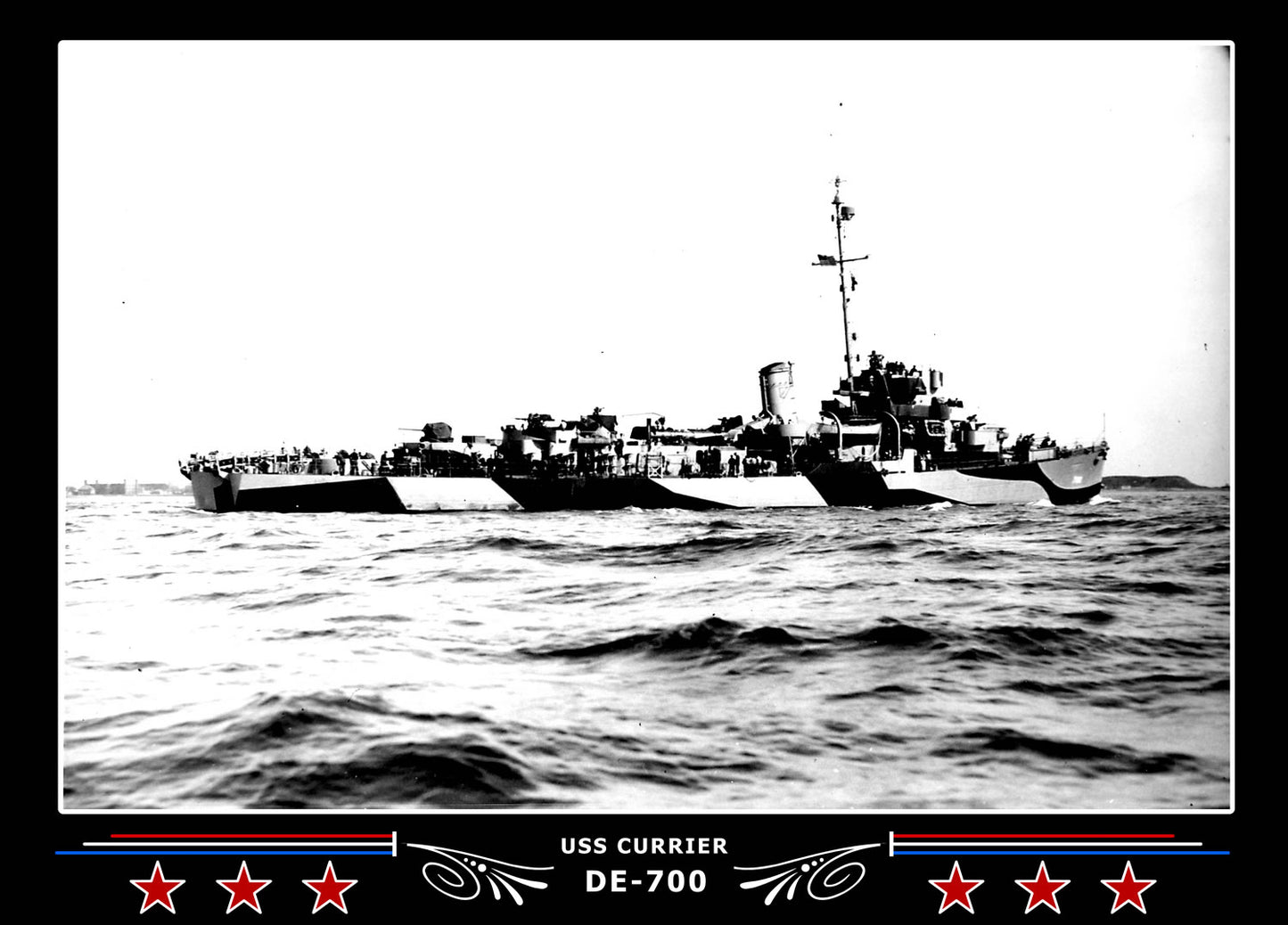 USS Currier DE-700 Canvas Photo Print