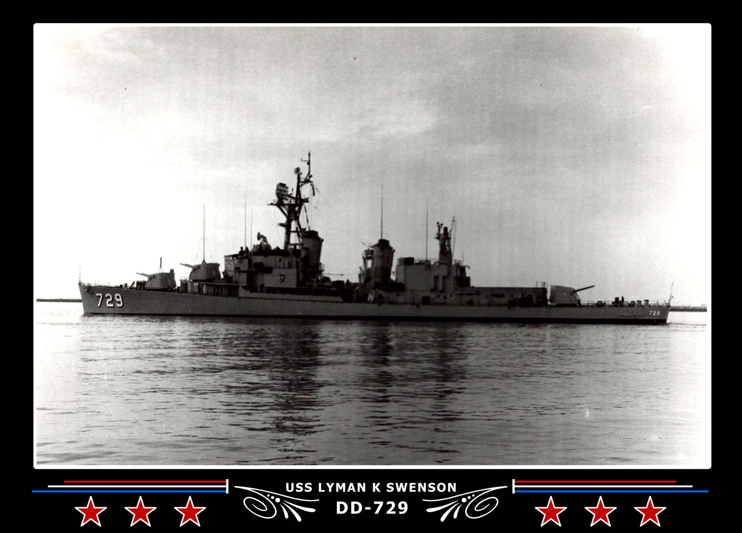 USS Lyman K Swenson DD-729 Canvas Photo Print