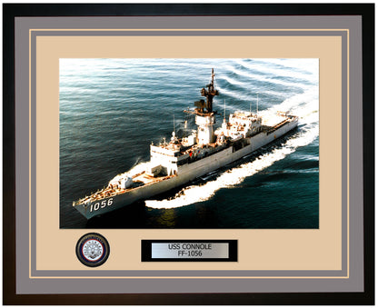USS CONNOLE FF-1056 Framed Navy Ship Photo Grey