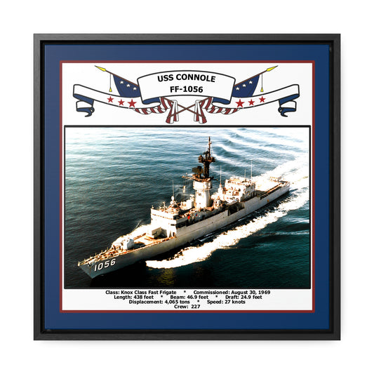 USS Connole FF-1056 Navy Floating Frame Photo Front View