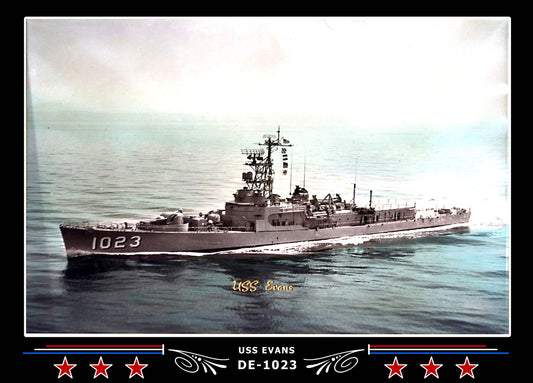 USS Evans DE-1023 Canvas Photo Print