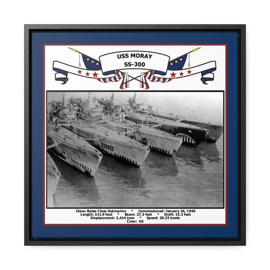 USS Moray SS-300 Navy Floating Frame Photo Front View