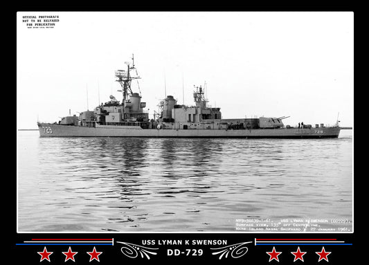 USS Lyman K Swenson DD-729 Canvas Photo Print