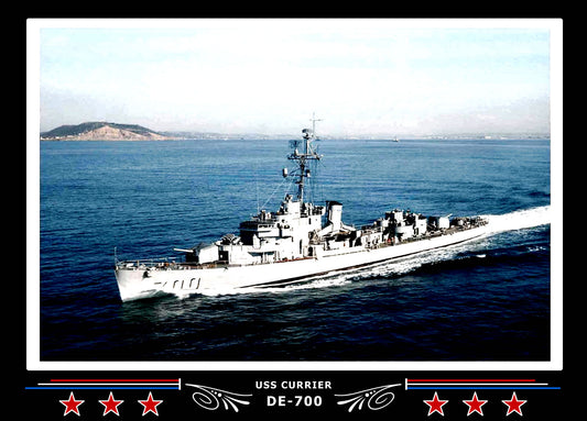 USS Currier DE-700 Canvas Photo Print