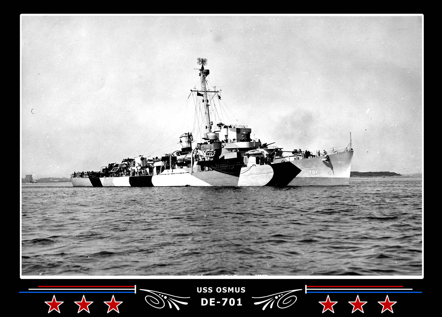 USS Osmus DE-701 Canvas Photo Print
