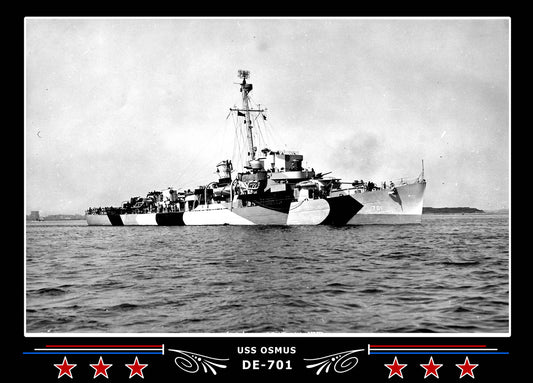 USS Osmus DE-701 Canvas Photo Print