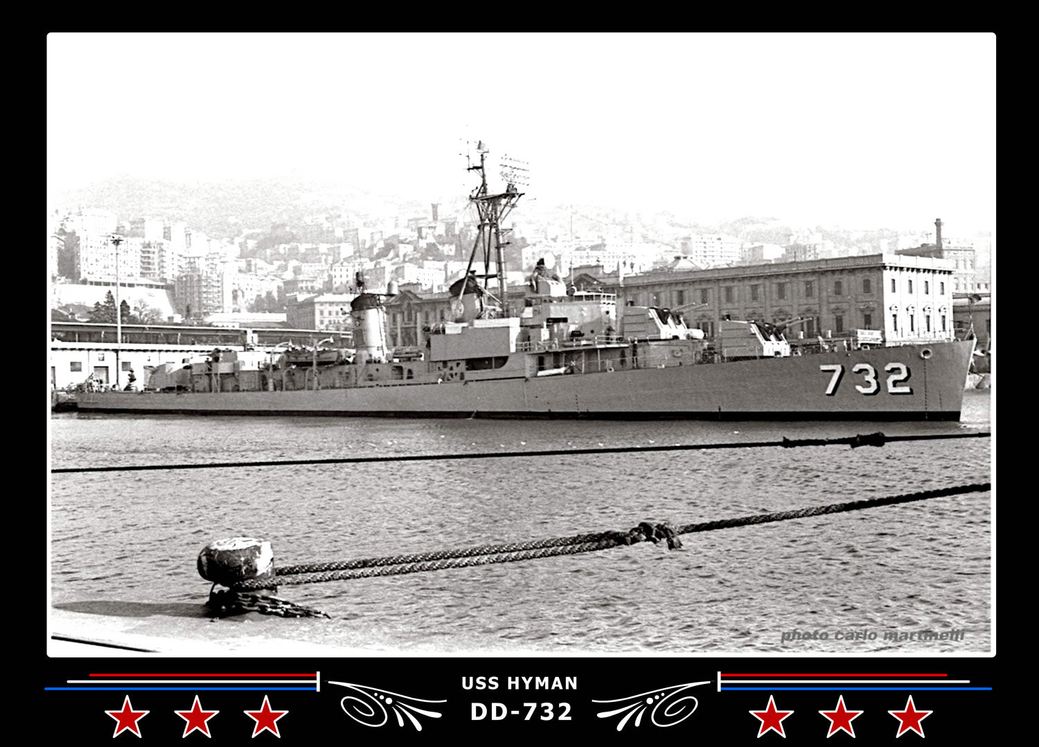 USS Hyman DD-732 Canvas Photo Print