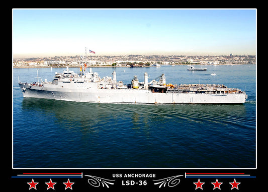 USS Anchorage LSD36 Canvas Photo Print