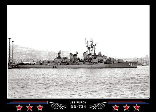 USS Purdy DD-734 Canvas Photo Print