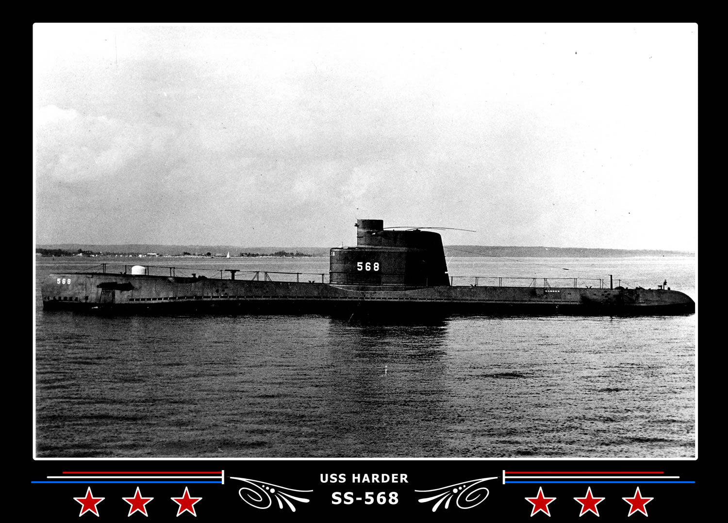 USS Harder SS-568 Canvas Photo Print
