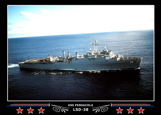 USS Pensacola LSD38 Canvas Photo Print