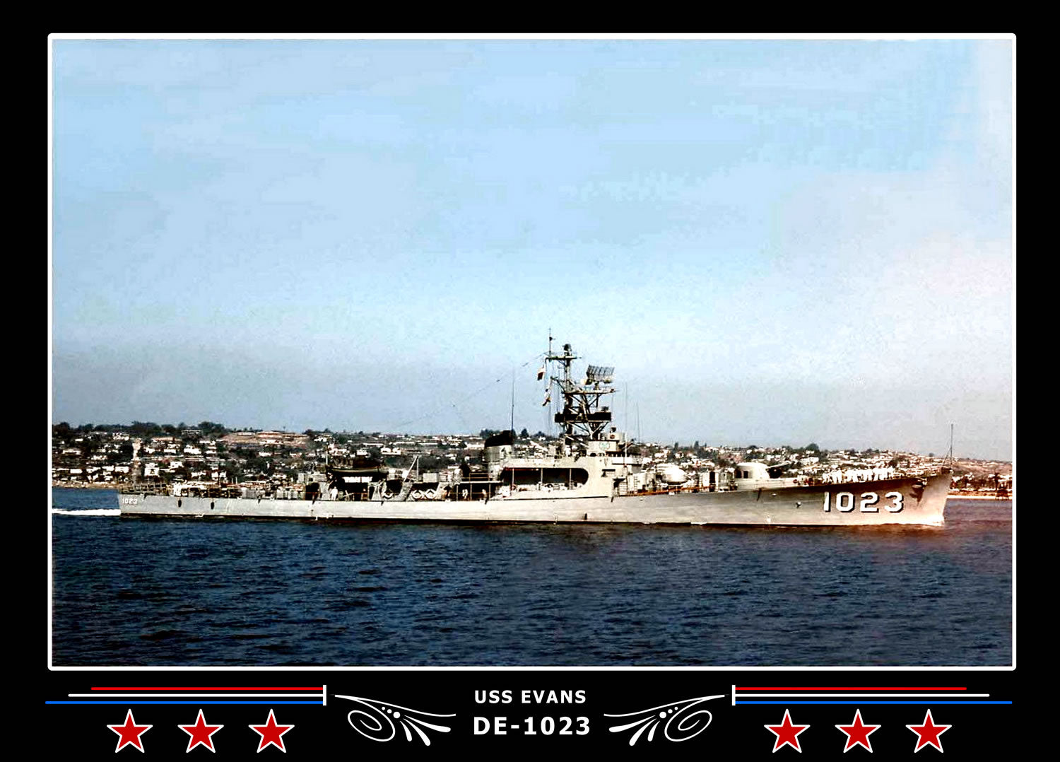 USS Evans DE-1023 Canvas Photo Print