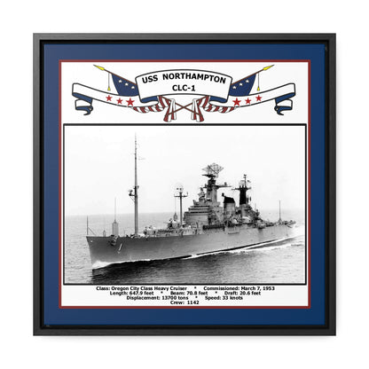 USS Northampton CLC-1 Navy Floating Frame Photo Front View