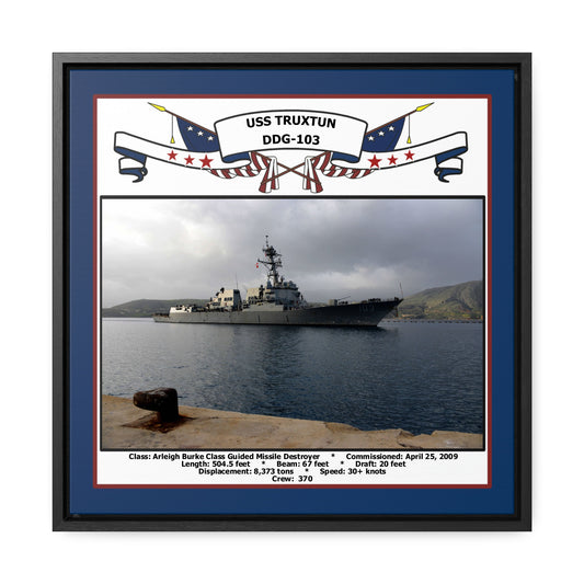 USS Truxtun DDG-103 Navy Floating Frame Photo Front View